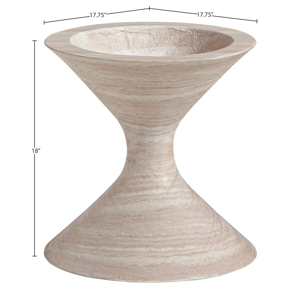 Vessa Travertine Indoor / Outdoor Concrete Planter