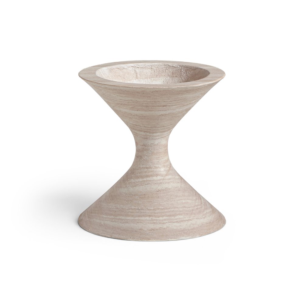 Vessa Travertine Indoor / Outdoor Concrete Planter