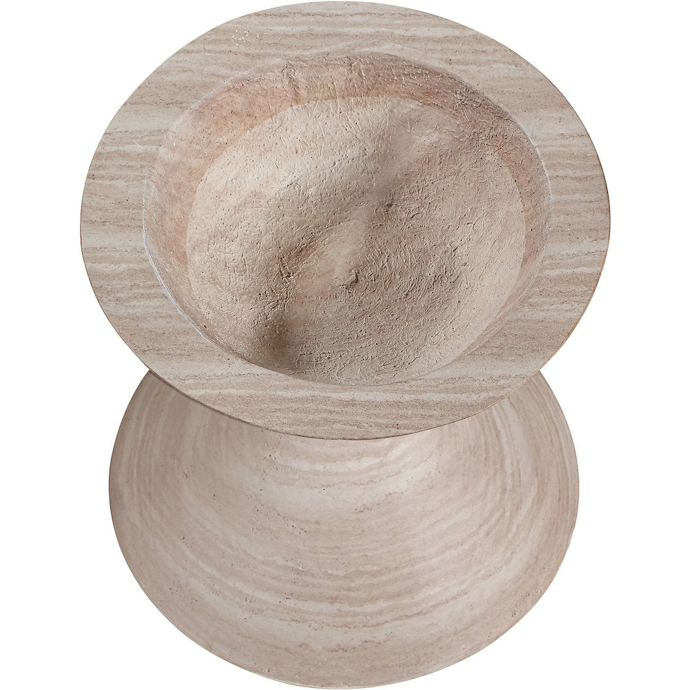 Vessa Travertine Indoor / Outdoor Concrete Planter