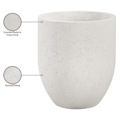 Florique Cream Indoor / Outdoor Concrete Planter