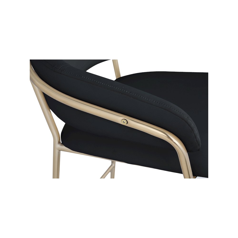 Yara Black Velvet Counter Stool