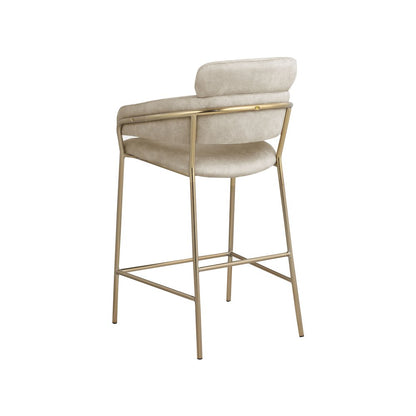 Yara Stone Velvet Counter Stool