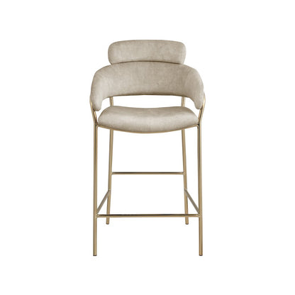 Yara Stone Velvet Counter Stool