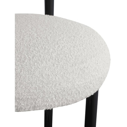 Bordeaux Cream Boucle Fabric Stool, Set of 2