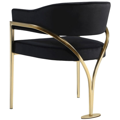 Madelyn Black Velvet Dining Chair, Set of 2