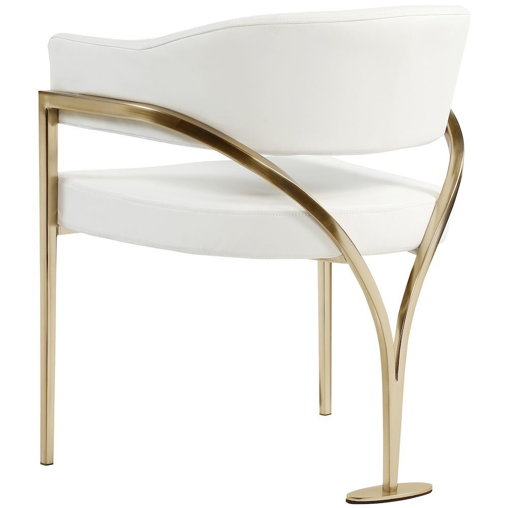 Madelyn Cream Vegan Leather Dining Chair, Set of 2