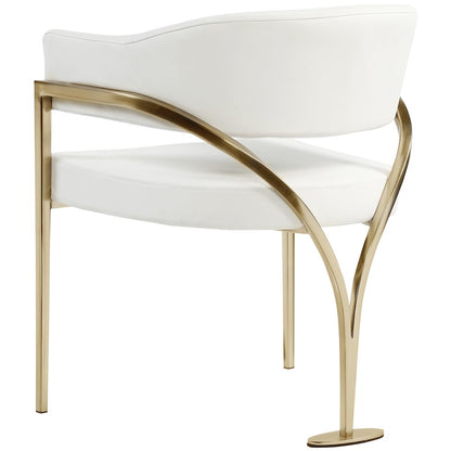 Madelyn Cream Vegan Leather Dining Chair, Set of 2