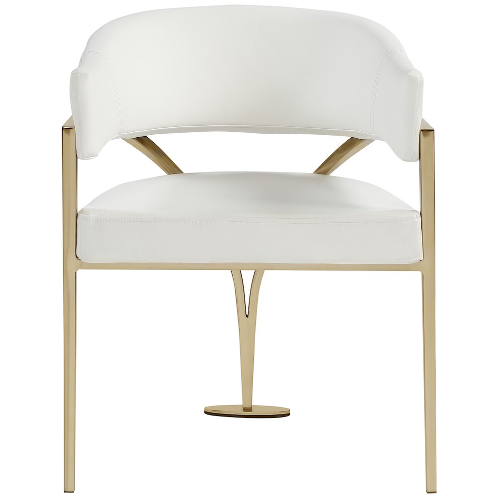 Madelyn Cream Vegan Leather Dining Chair, Set of 2
