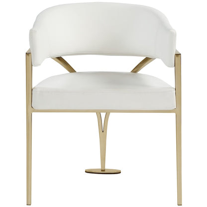 Madelyn Cream Vegan Leather Dining Chair, Set of 2