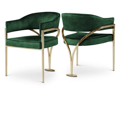Madelyn Green Velvet Dining Chair, Set of 2