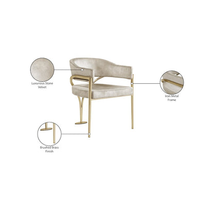 Madelyn Stone Velvet Dining Chair, Set of 2