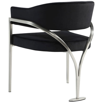 Madelyn Black Velvet Dining Chair, Set of 2