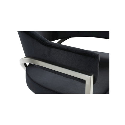 Madelyn Black Velvet Dining Chair, Set of 2