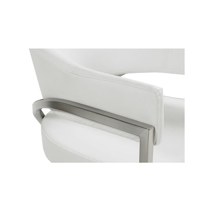 Madelyn Cream Vegan Leather Dining Chair, Set of 2
