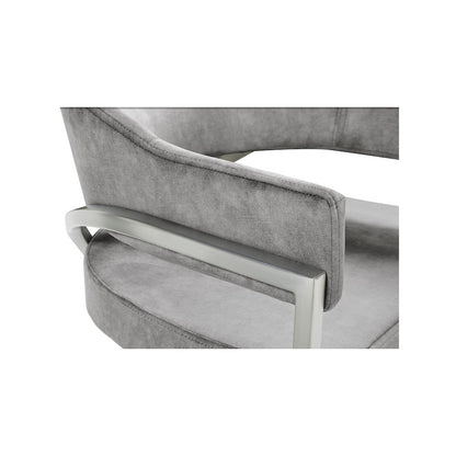 Madelyn Grey Velvet Dining Chair, Set of 2