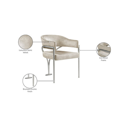 Madelyn Stone Velvet Dining Chair, Set of 2