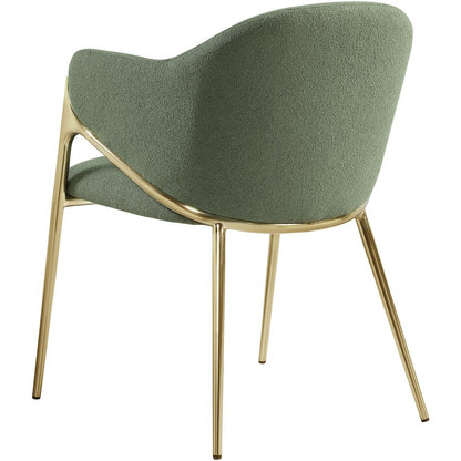 Nial Green Boucle Fabric Dining Chair, Set of 2