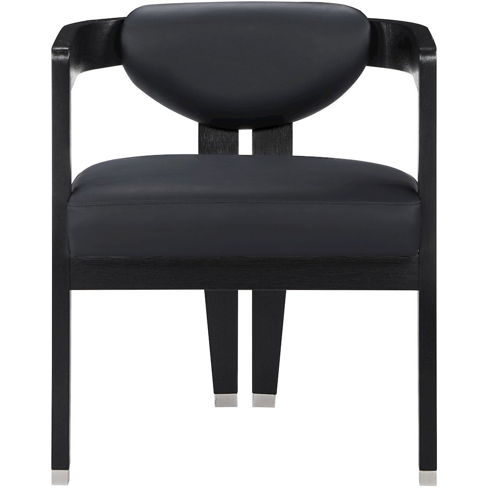 Carlyle Black Vegan Leather Dining Chair