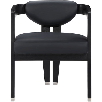 Carlyle Black Vegan Leather Dining Chair