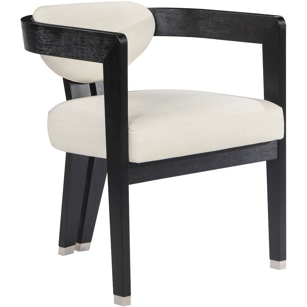 Carlyle Cream Vegan Leather Dining Chair