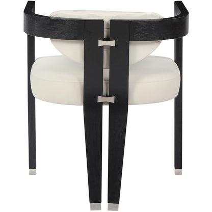 Carlyle Cream Vegan Leather Dining Chair