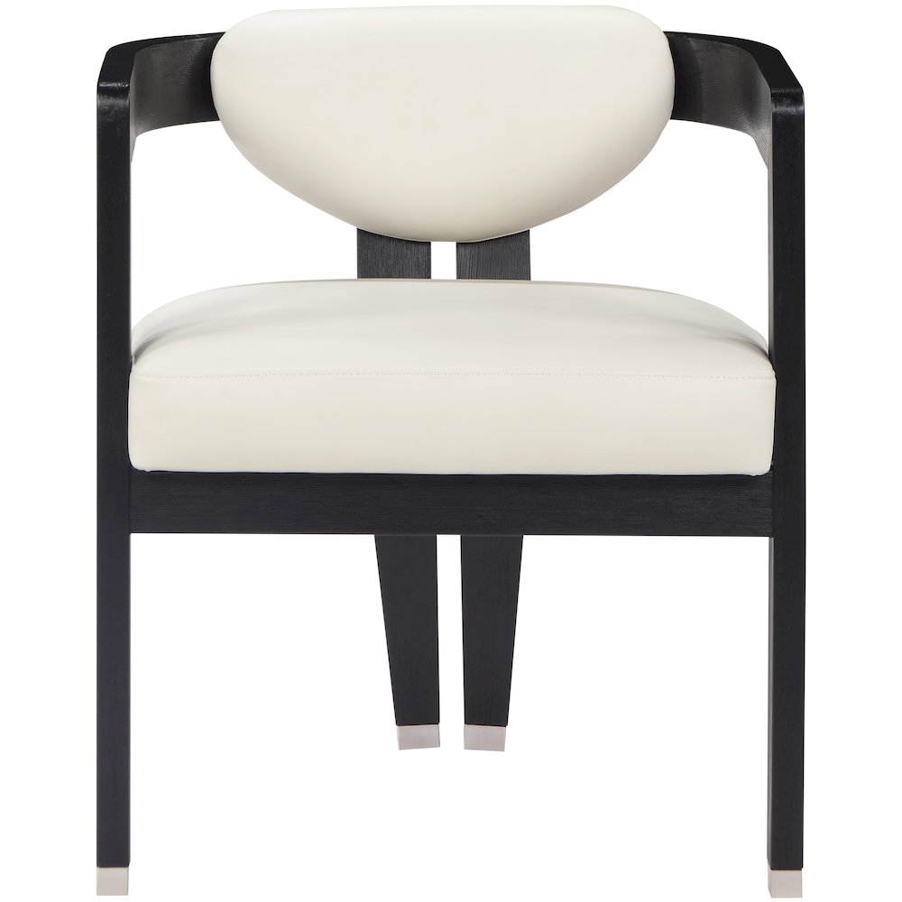 Carlyle Cream Vegan Leather Dining Chair