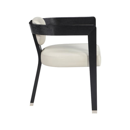 Carlyle Cream Vegan Leather Dining Chair