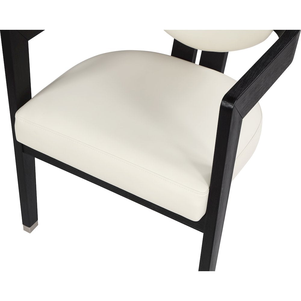 Carlyle Cream Vegan Leather Dining Chair