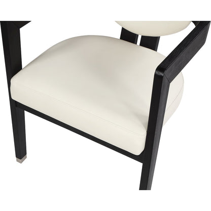 Carlyle Cream Vegan Leather Dining Chair