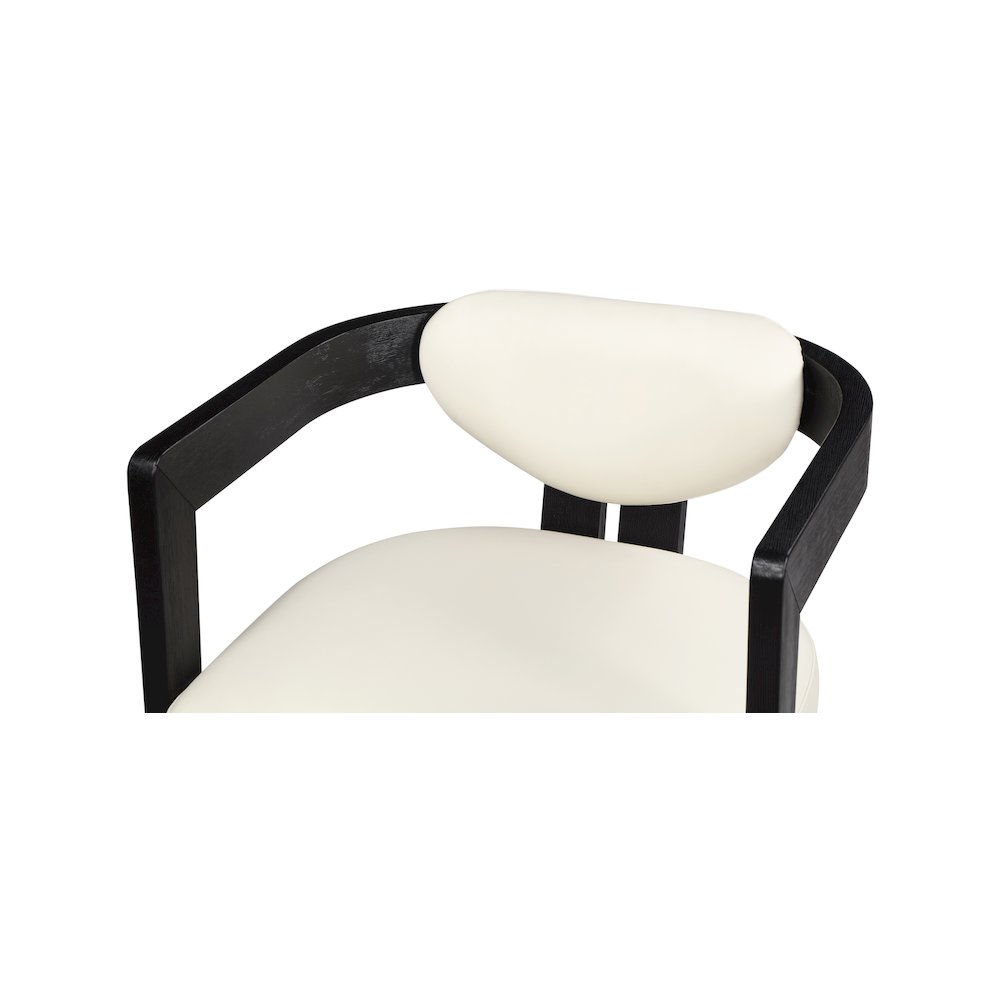 Carlyle Cream Vegan Leather Dining Chair