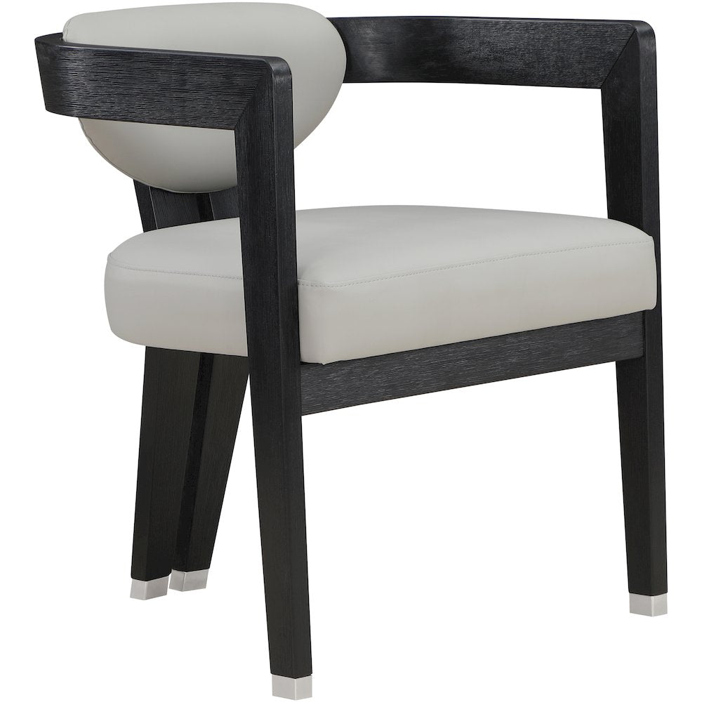 Carlyle Grey Vegan Leather Dining Chair
