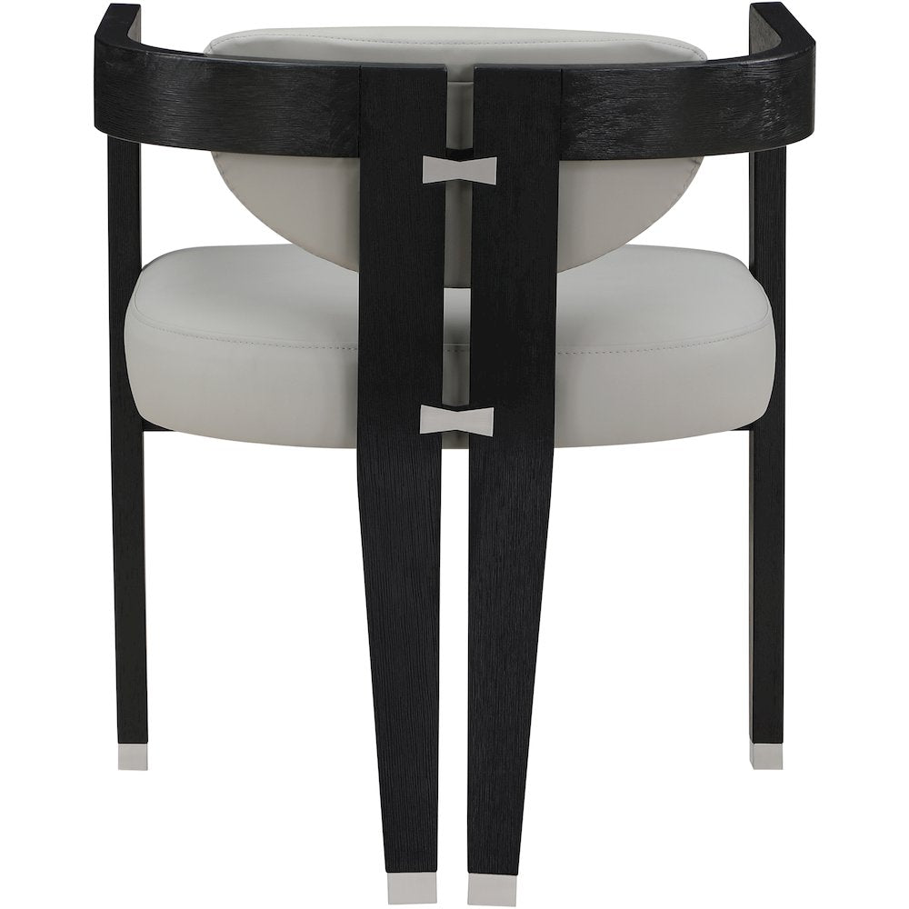 Carlyle Grey Vegan Leather Dining Chair