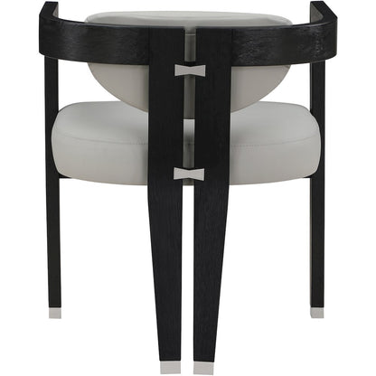 Carlyle Grey Vegan Leather Dining Chair
