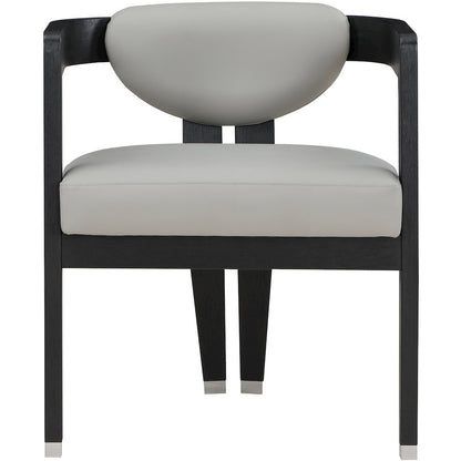 Carlyle Grey Vegan Leather Dining Chair