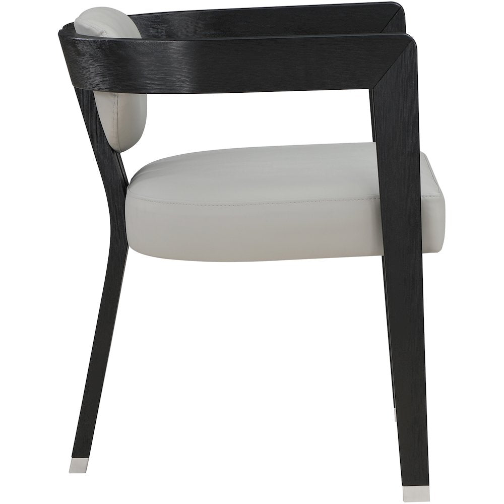Carlyle Grey Vegan Leather Dining Chair