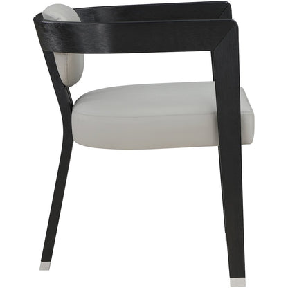 Carlyle Grey Vegan Leather Dining Chair