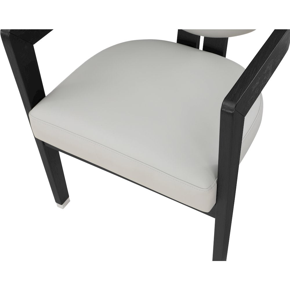 Carlyle Grey Vegan Leather Dining Chair