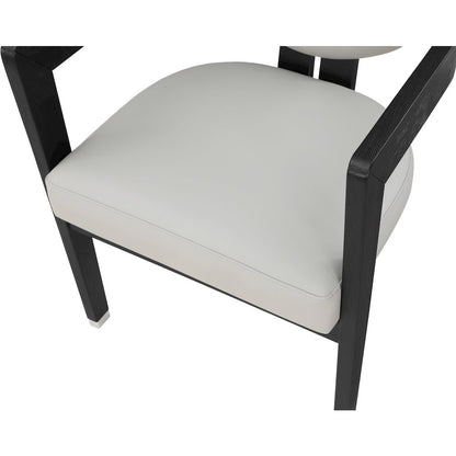 Carlyle Grey Vegan Leather Dining Chair