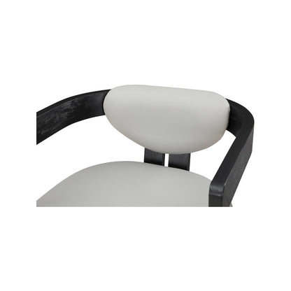 Carlyle Grey Vegan Leather Dining Chair
