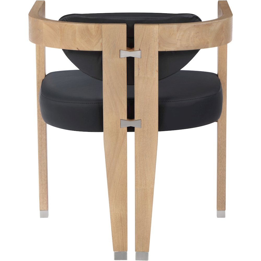 Carlyle Black Vegan Leather Dining Chair