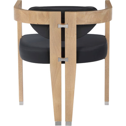 Carlyle Black Vegan Leather Dining Chair