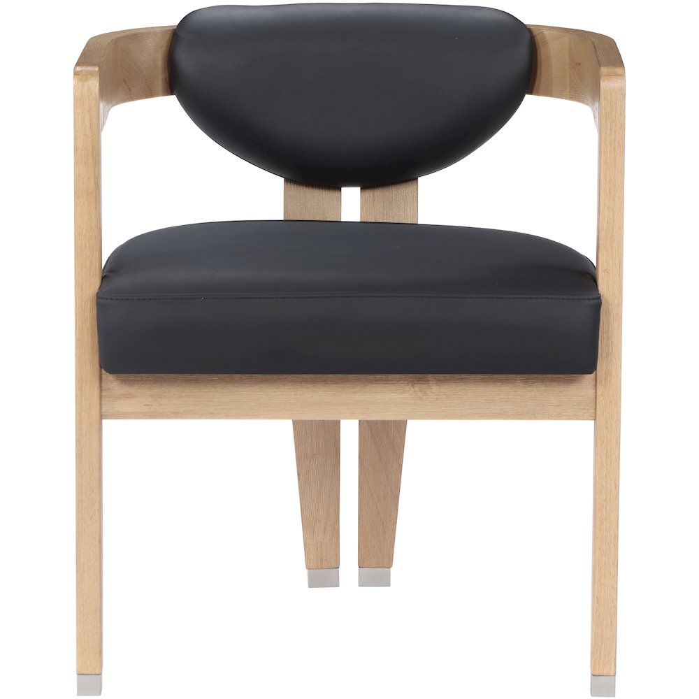 Carlyle Black Vegan Leather Dining Chair