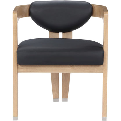 Carlyle Black Vegan Leather Dining Chair
