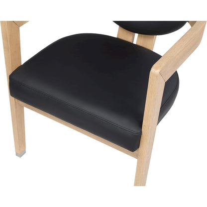 Carlyle Black Vegan Leather Dining Chair