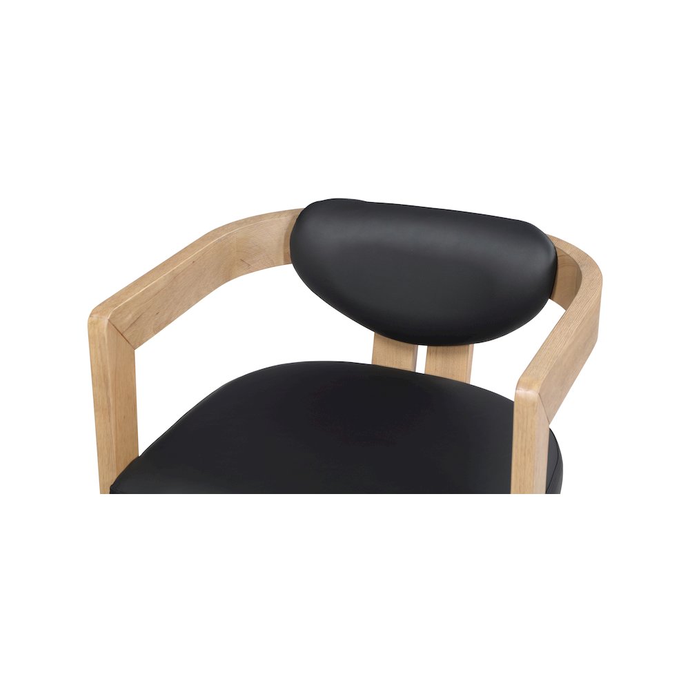 Carlyle Black Vegan Leather Dining Chair