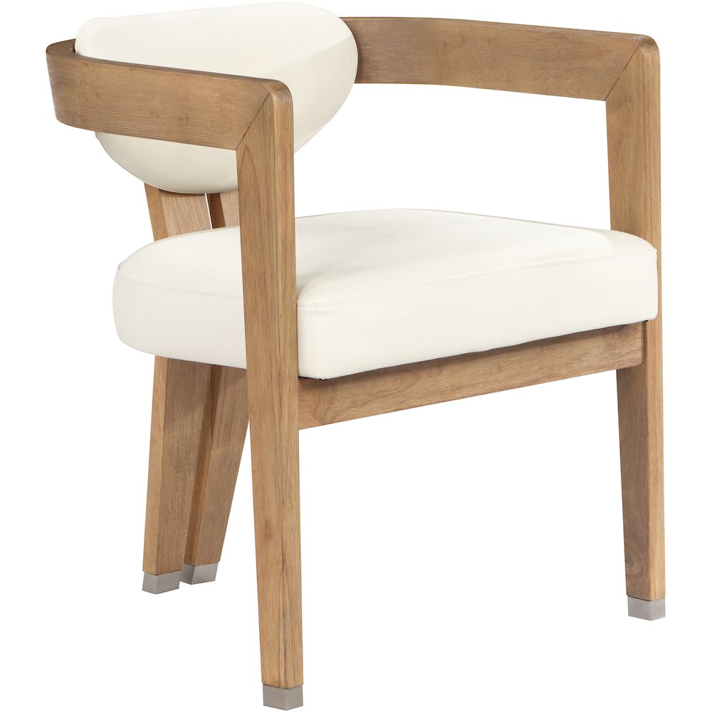 Carlyle Cream Vegan Leather Dining Chair