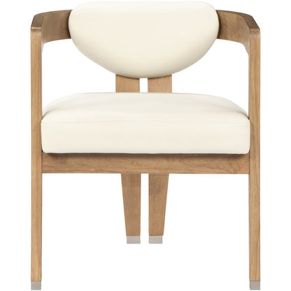Carlyle Cream Vegan Leather Dining Chair