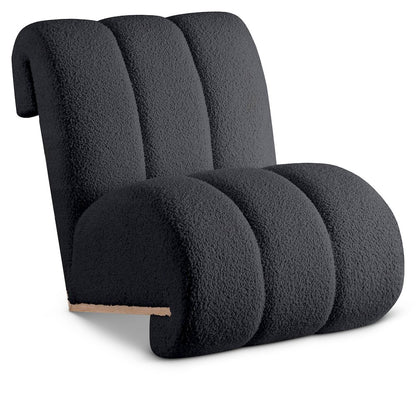 Swoon Black Faux Sheepskin Accent Chair