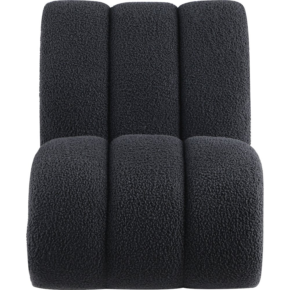 Swoon Black Faux Sheepskin Accent Chair