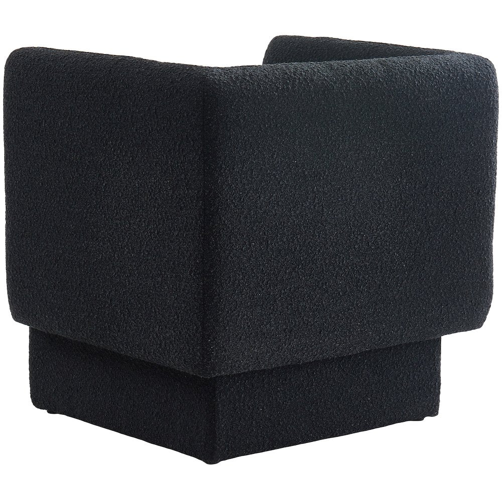 Vera Black Boucle Fabric Accent Chair